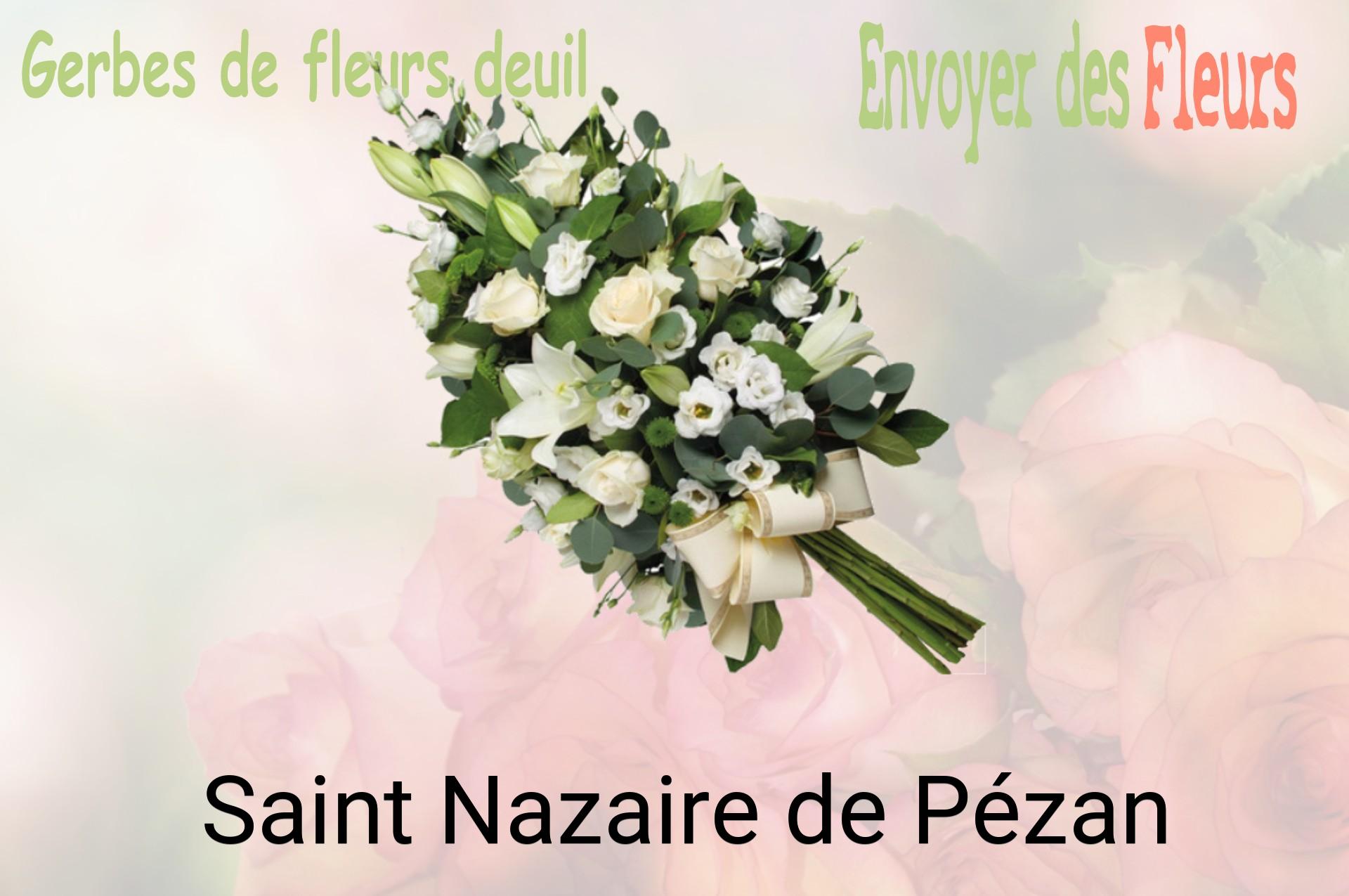 Gerbe de fleurs de deuil livrée à Saint-Nazaire-de-Pézan